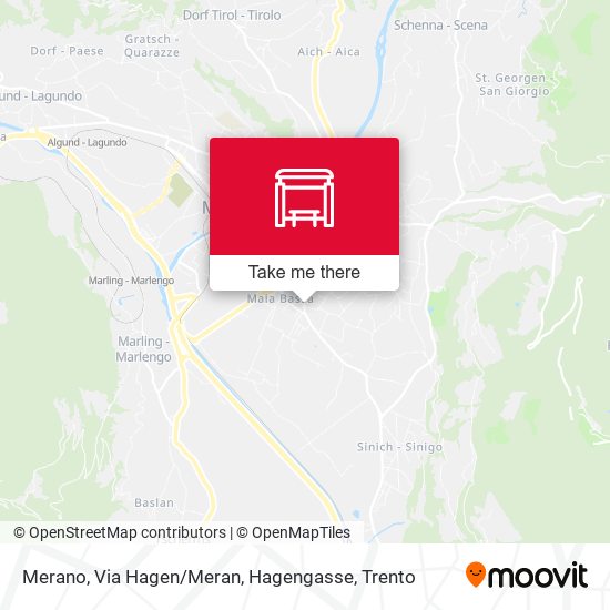 Merano, Via Hagen / Meran, Hagengasse map