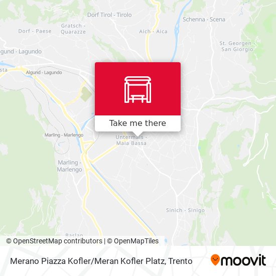 Merano Piazza Kofler / Meran Kofler Platz map