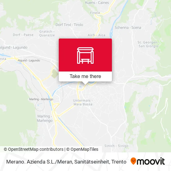 Merano. Azienda S.L. / Meran, Sanitätseinheit map