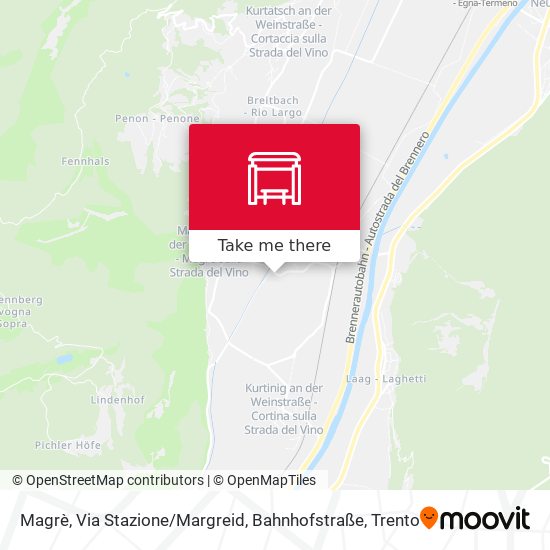 Magrè, Via Stazione / Margreid, Bahnhofstraße map