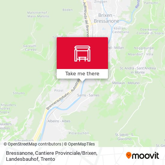 Bressanone, Cantiere Provinciale / Brixen, Landesbauhof map