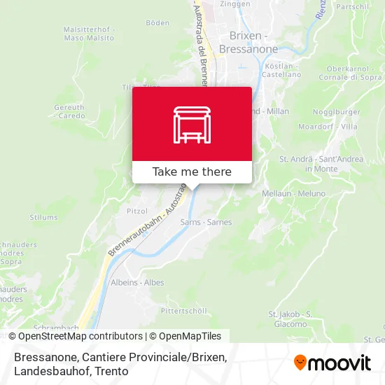 Bressanone, Cantiere Provinciale / Brixen, Landesbauhof map