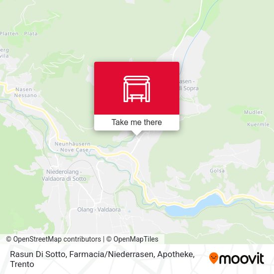 Rasun Di Sotto, Farmacia / Niederrasen, Apotheke map