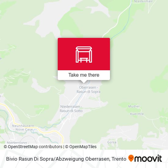 Bivio Rasun Di Sopra / Abzweigung Oberrasen map