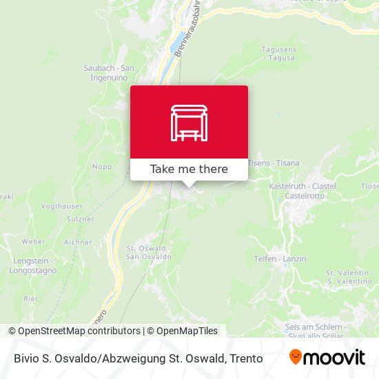Bivio S. Osvaldo / Abzweigung St. Oswald map