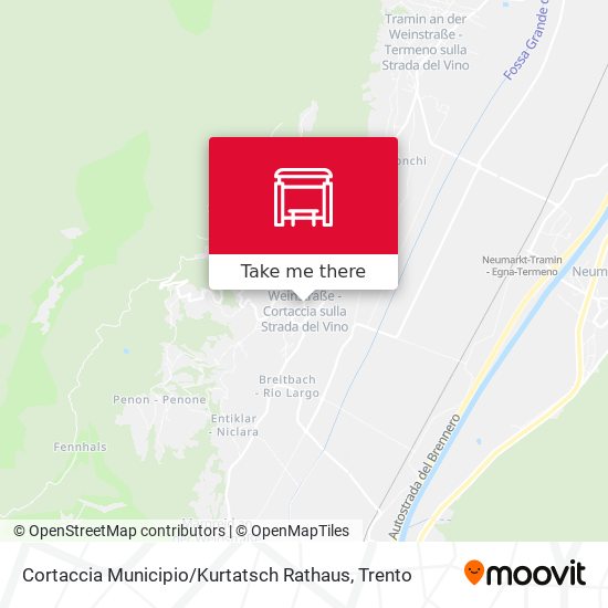 Cortaccia Municipio / Kurtatsch Rathaus map