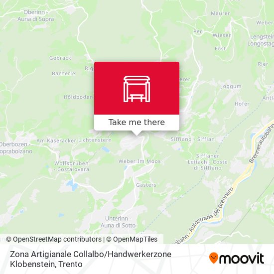 Zona Artigianale Collalbo / Handwerkerzone Klobenstein map