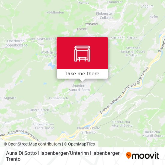 Auna Di Sotto Habenberger / Unterinn Habenberger map