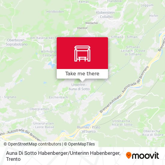 Auna Di Sotto Habenberger / Unterinn Habenberger map