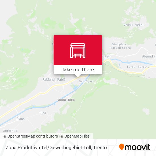 Zona Produttiva Tel / Gewerbegebiet Töll map