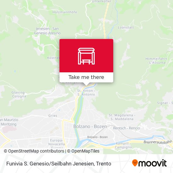 Funivia S. Genesio / Seilbahn Jenesien map