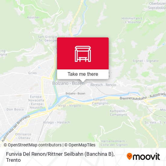 Funivia Del Renon / Rittner Seilbahn (Banchina B) map