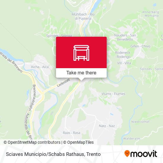 Sciaves Municipio / Schabs Rathaus map