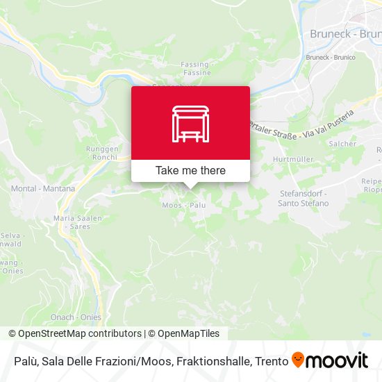 Palù, Sala Delle Frazioni / Moos, Fraktionshalle map