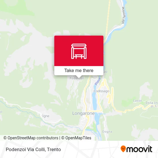 Podenzoi Via Colli map