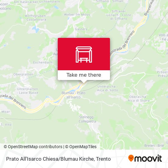 Prato All'Isarco Chiesa / Blumau Kirche map