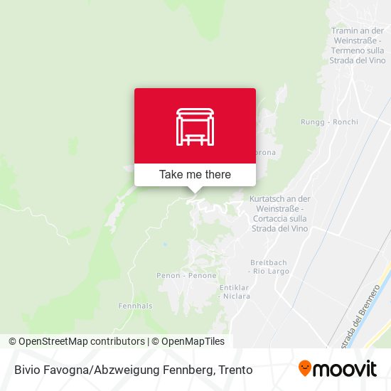 Bivio Favogna / Abzweigung Fennberg map