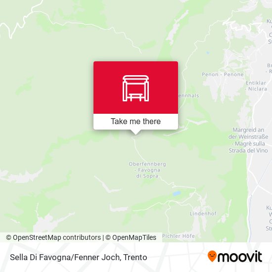 Sella Di Favogna/Fenner Joch map