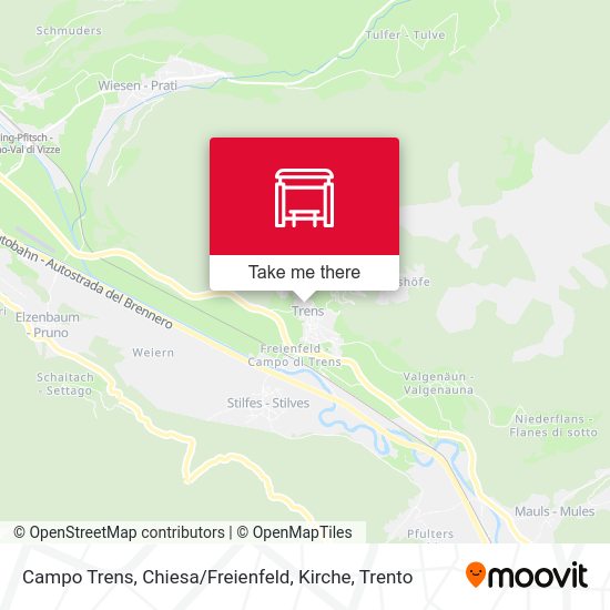 Campo Trens, Chiesa / Freienfeld, Kirche map