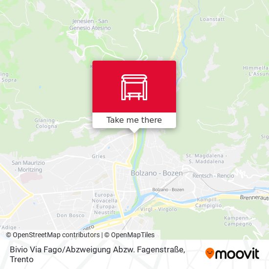 Bivio Via Fago / Abzweigung Abzw. Fagenstraße map