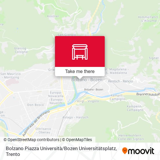 Bolzano Piazza Università / Bozen Universitätsplatz map