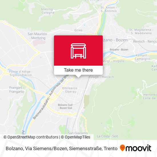 Bolzano, Via Siemens / Bozen, Siemensstraße map