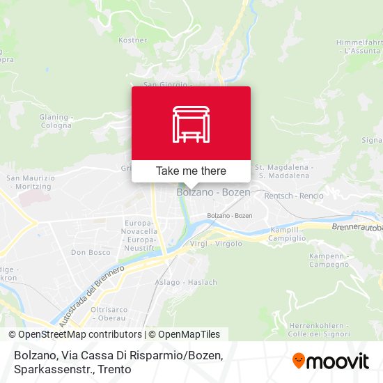 Bolzano, Via Cassa Di Risparmio / Bozen, Sparkassenstr. map