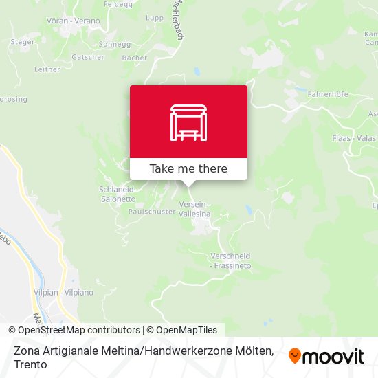 Zona Artigianale Meltina / Handwerkerzone Mölten map