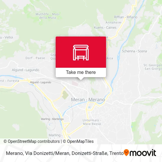 Merano, Via Donizetti / Meran, Donizetti-Straße map