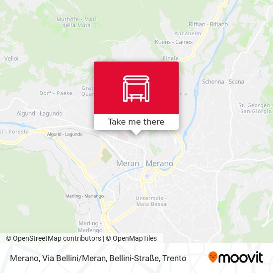 Merano, Via Bellini / Meran, Bellini-Straße map