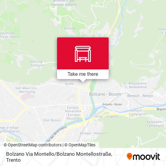 Bolzano Via Montello / Bolzano Montellostraße map