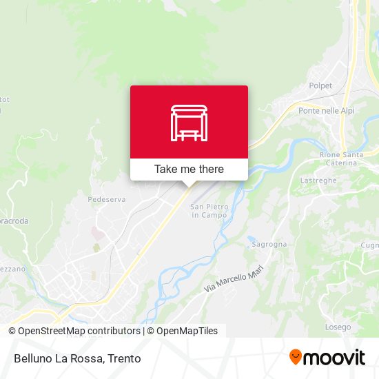 Belluno La Rossa map