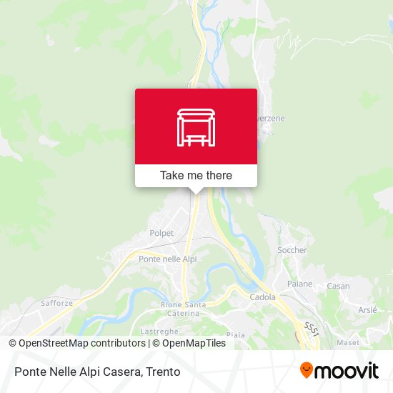 Ponte Nelle Alpi Casera map