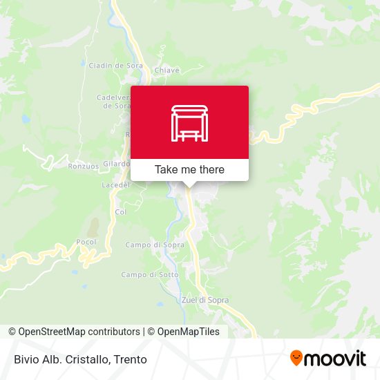 Bivio Alb. Cristallo map