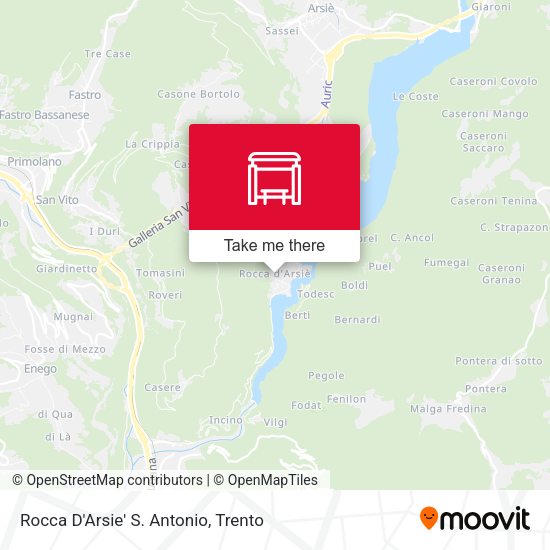 Rocca D'Arsie' S. Antonio map