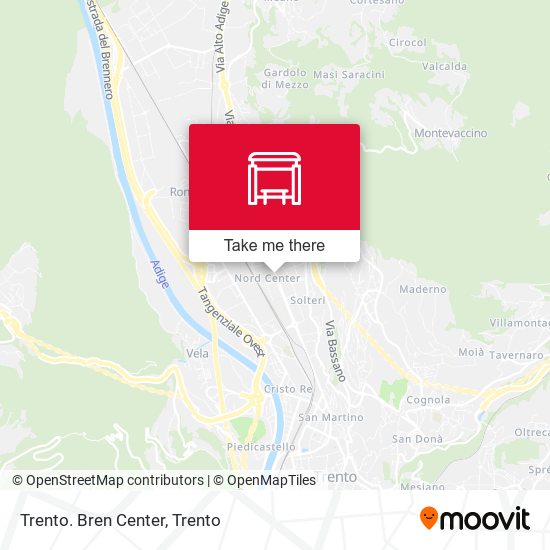 Trento. Bren Center map