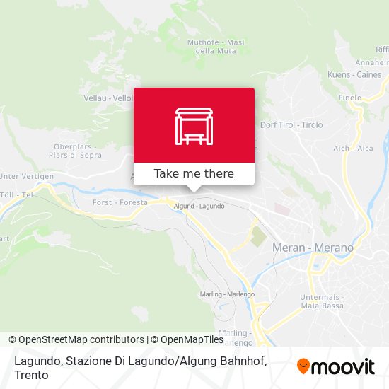 Lagundo, Stazione Di Lagundo / Algung Bahnhof map