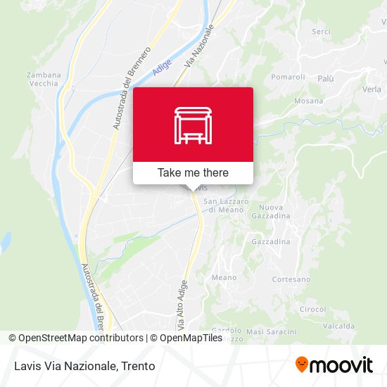 Lavis Via Nazionale map
