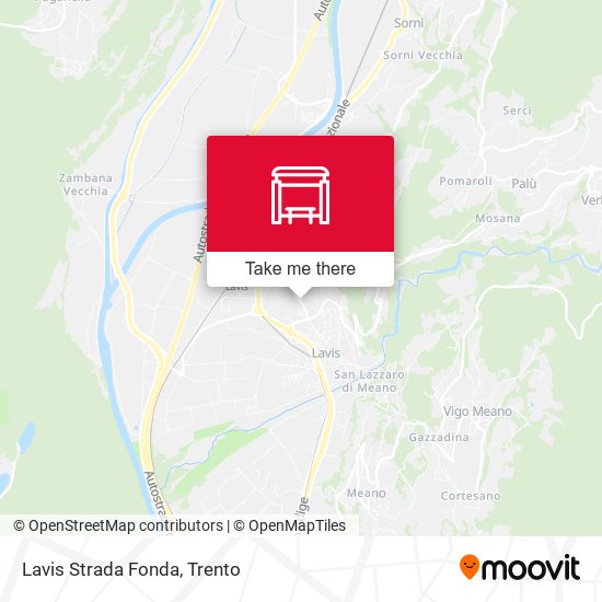 Lavis Strada Fonda map