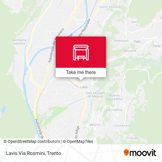 Lavis Via Rosmini map