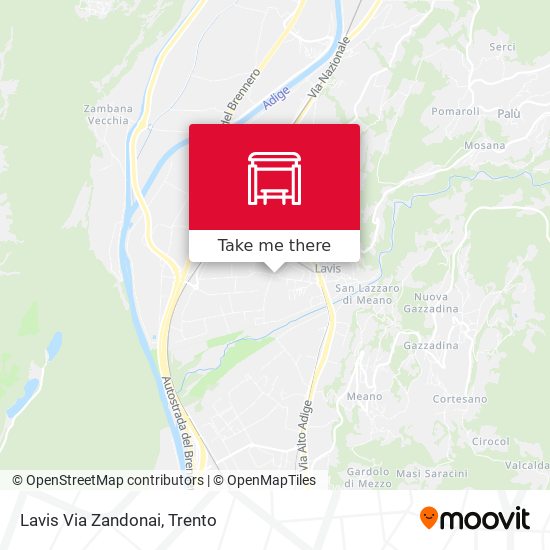 Lavis Via Zandonai map
