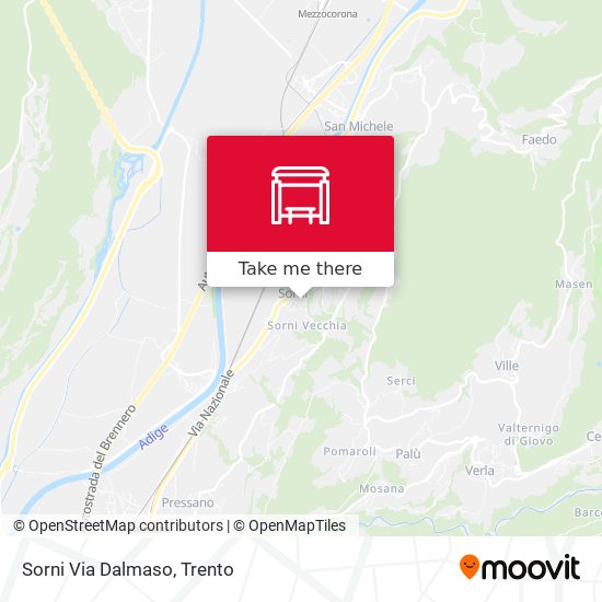 Sorni Via Dalmaso map