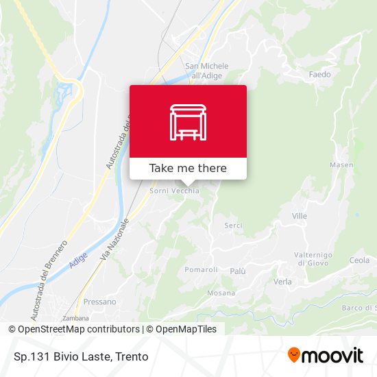 Sp.131 Bivio Laste map