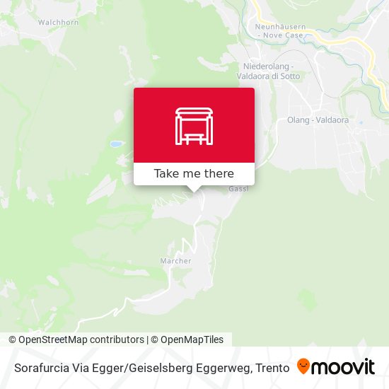 Sorafurcia Via Egger / Geiselsberg Eggerweg map