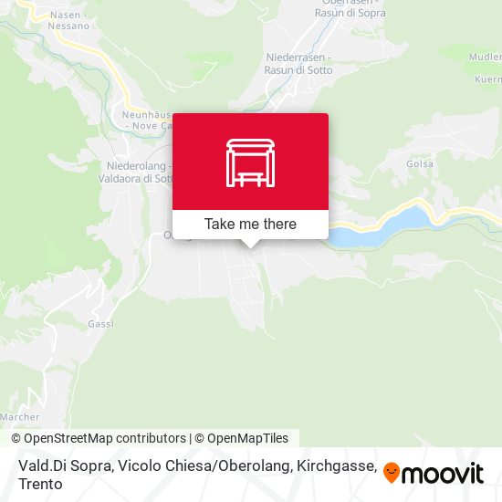 Vald.Di Sopra, Vicolo Chiesa / Oberolang, Kirchgasse map