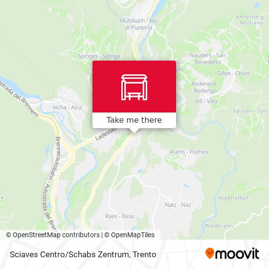 Sciaves Centro/Schabs Zentrum map