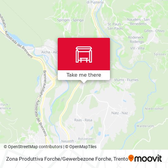 Zona Produttiva Forche / Gewerbezone Forche map