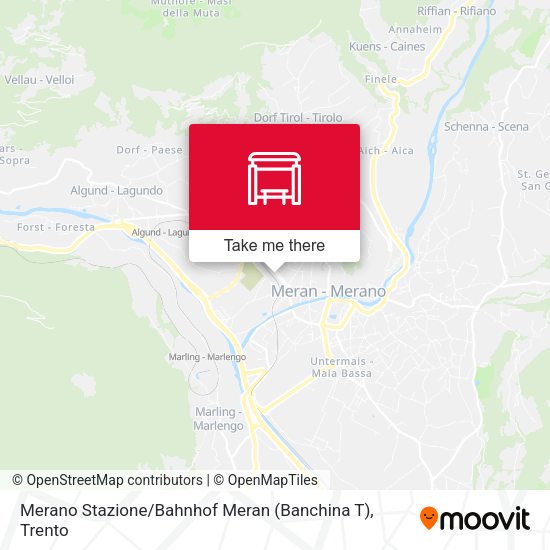 Merano Stazione / Bahnhof Meran (Banchina T) map