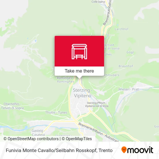 Funivia Monte Cavallo / Seilbahn Rosskopf map