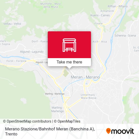 Merano Stazione / Bahnhof Meran (Banchina A) map